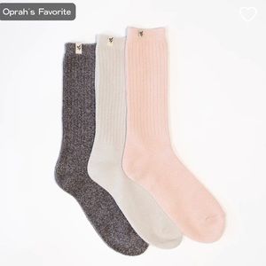 NWT Cozy Earth Plush Lounge Socks, set of three